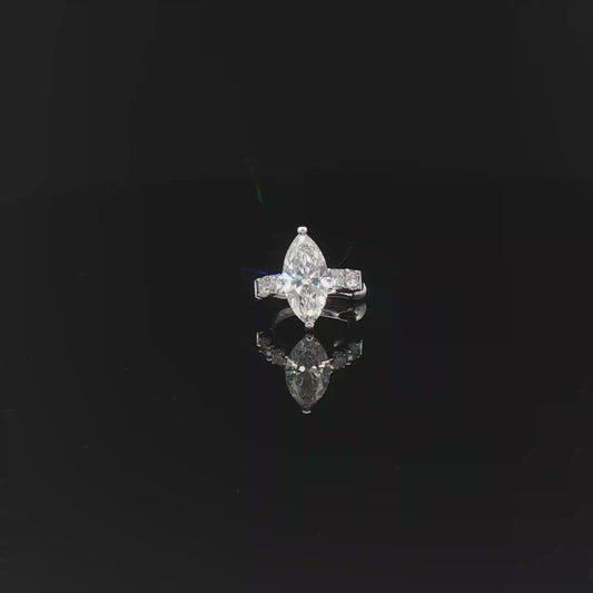 IGI Marquise 0.91ct D VVS2 Custom earring