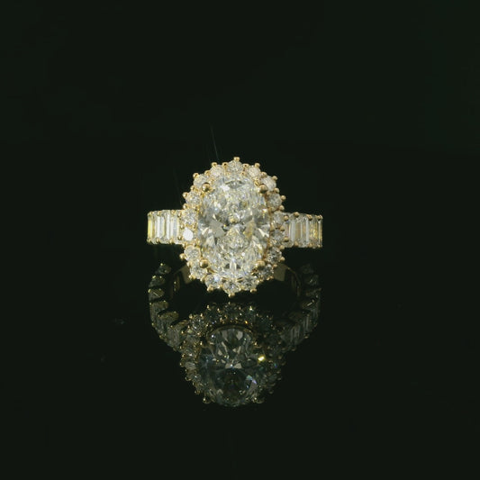 IGI Oval Cut 3.17ct D VVS2