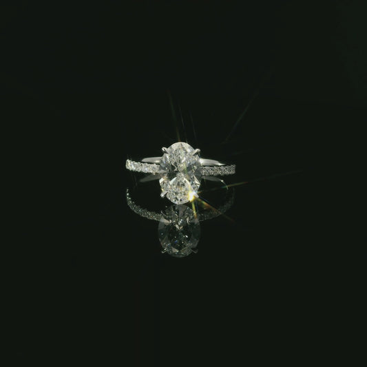 IGI OVAL 1.79ct D VS1 18K W/G