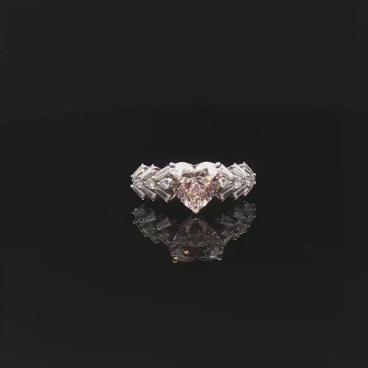 IGI Heart 2.44ct Fancy Intense Pink VS1