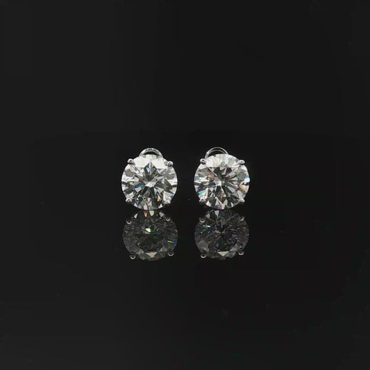 IGI RD 5.07ct+5.08ct E VVS2 18k Earring Studs