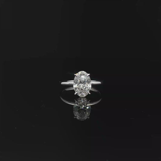 IGI Oval 2.2ct D VVS2 18K/W