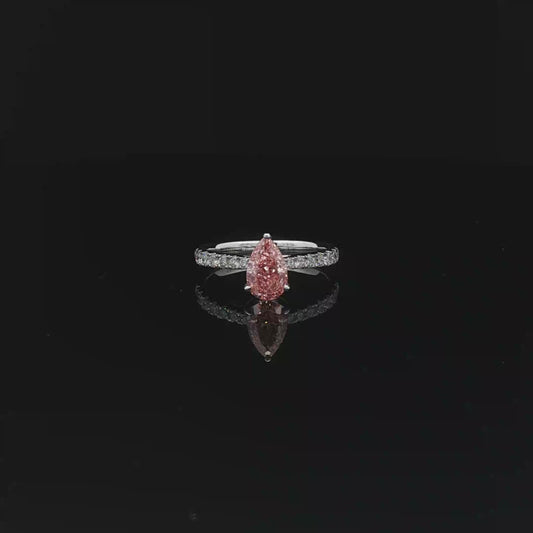IGI Pea1.07ct Fancy Vivid Pink VVS2 - 10,900$ HKD